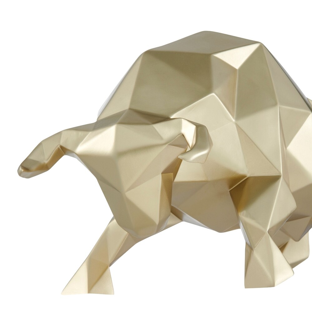 Geometric Bull Sculpture