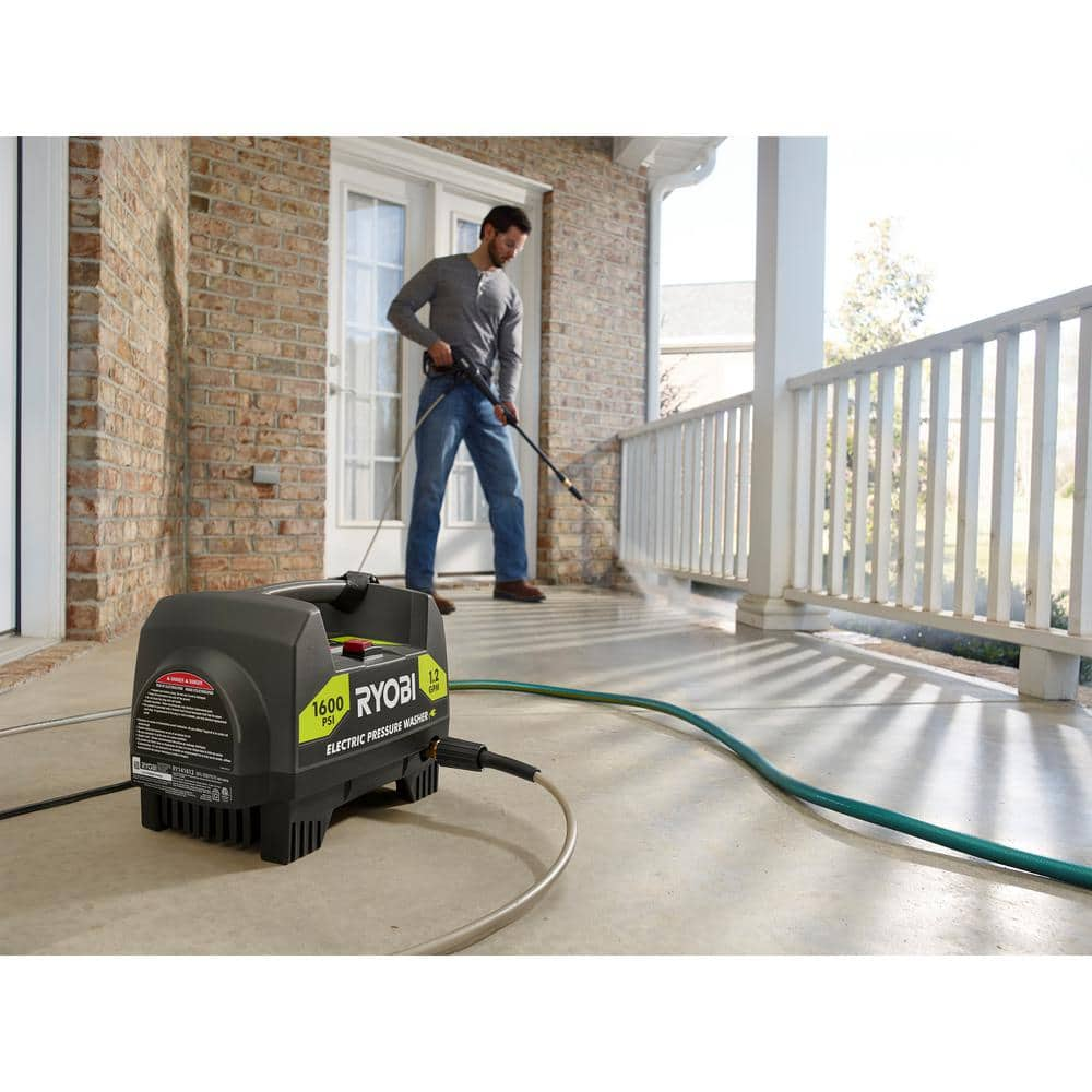 RYOBI 1600 PSI 1.2 GPM Cold Water Corded Electric Pressure Washer RY141612