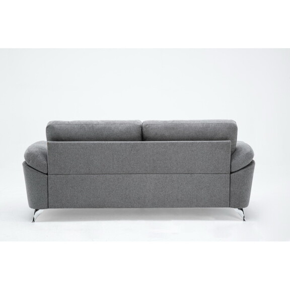 Villanelle Light Gray Linen Sofa Loveseat Chair Li...