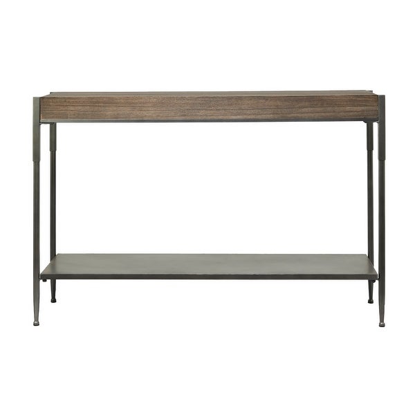 Brown Metal Industrial Console Table - 49 x 14 x 32