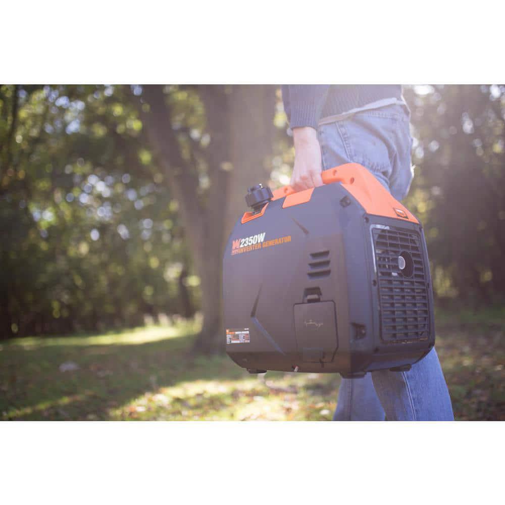 WEN Super Quiet Ultra Lightweight GasPowered Recoil Start 2350Watt Portable Inverter Generator Fuel Shut Off and CO Sensor