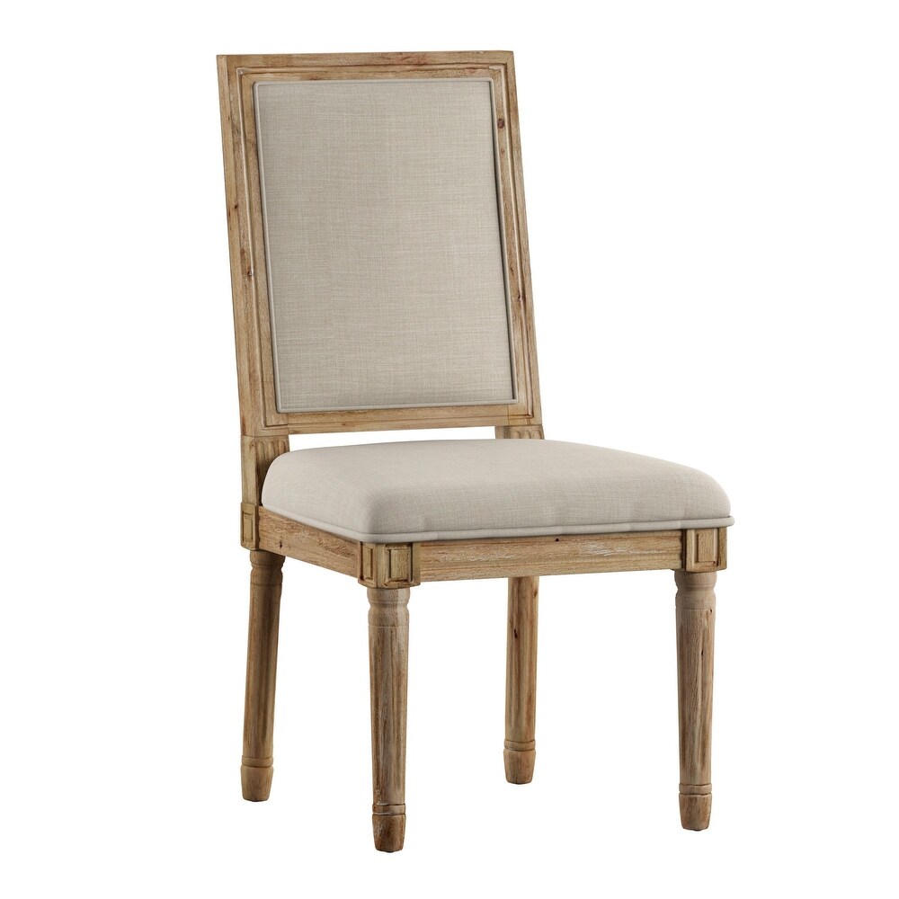 Deana Rectangular Linen Dining Chairs (Set of 2) by iNSPIRE Q Artisan