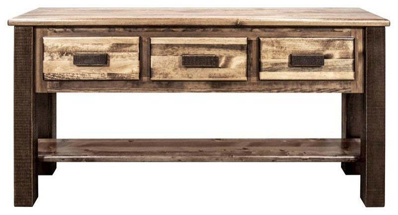 Montana Woodworks Homestead Transitional Wood Console Table in Brown   Rustic   Console Tables   by Homesquare  Houzz