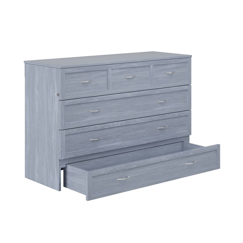 Northfield Queen Murphy Bed Chest in Driftwood