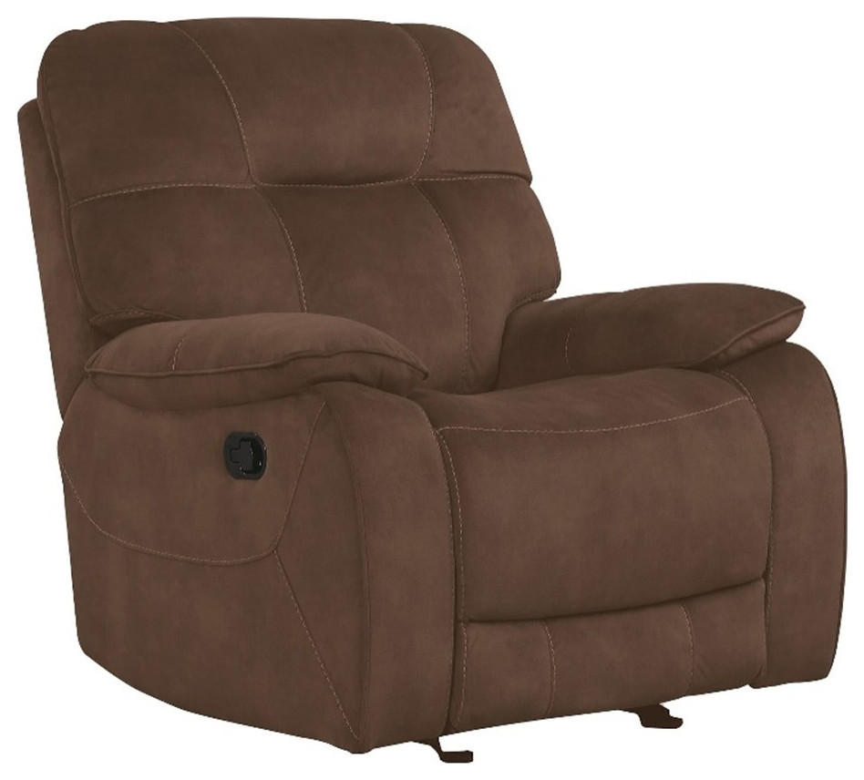 Home Square 3 Piece Set with Recliner  ampLoveseat  ampSofa in Shadow Brown   Living Room Furniture Sets   by Homesquare  Houzz