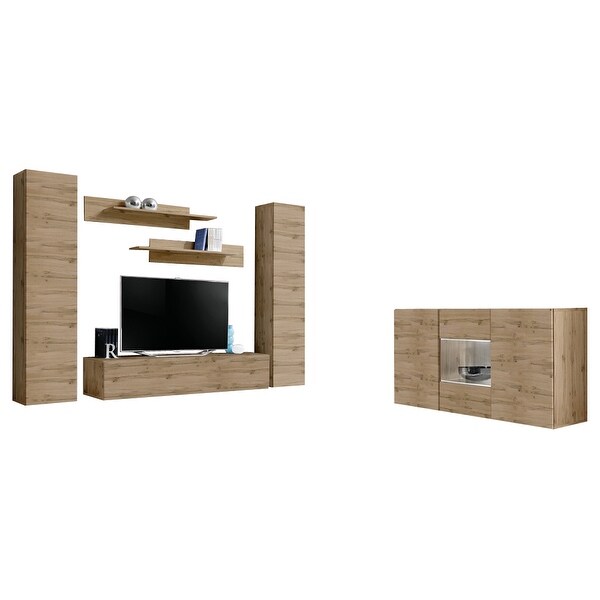 Fly SBII-A1 Wall Mounted Floating Modern Entertainment Center