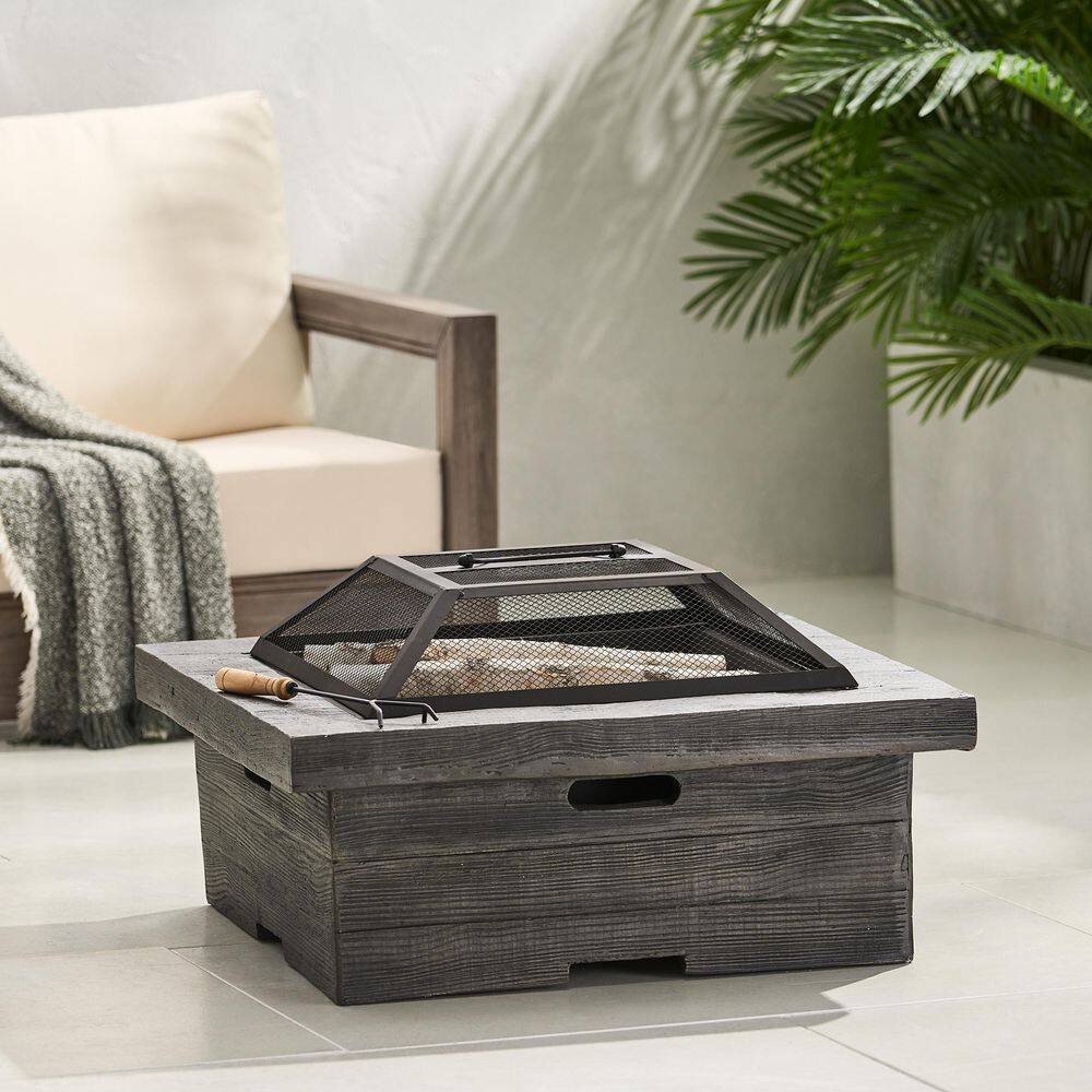 Noble House Berwick 29 in. Gray Wood Burning Fire Pit 107119