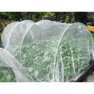 Agfabric 6.5 ft. x 10 ft. White Garden Netting Mesh Fabric Net Screen for Protecting Plants Vegetables Flowers Fruits EIBMN6510N