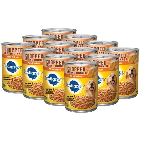 Pedigree Chopped Ground Dinner with Chicken Adult Canned Wet Dog Food