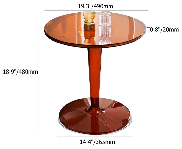 Acrylic End Table Amber Modern Accent Table Clear Round Side Table   Contemporary   Side Tables And End Tables   by Homary International Limited  Houzz