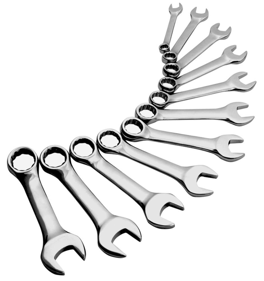 11 pc. SAE Stubby Combo Wrench Set