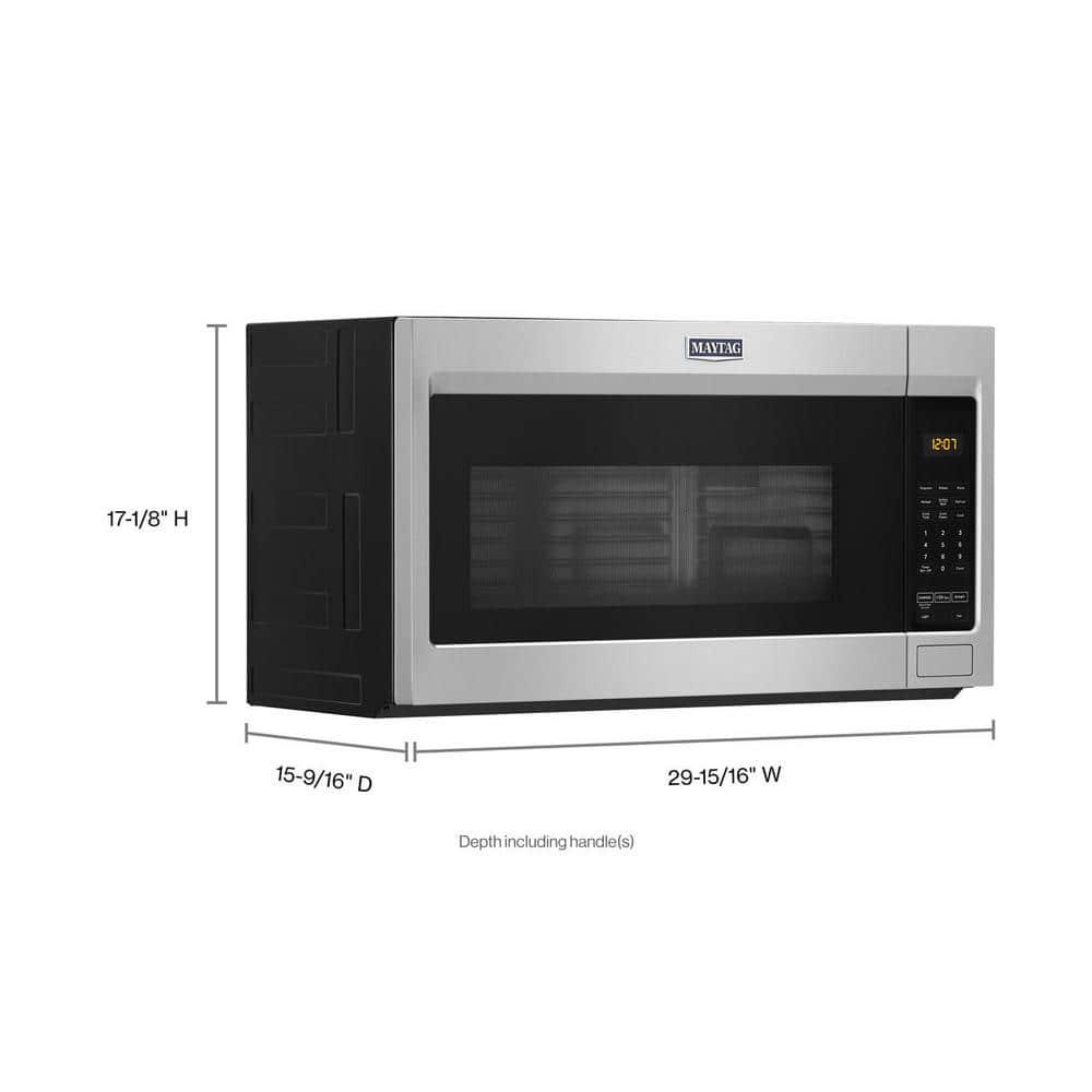 Maytag 17 cu ft Over the Range Microwave with Stainless Steel Cavity in Fingerprint Resistant Stainless Steel