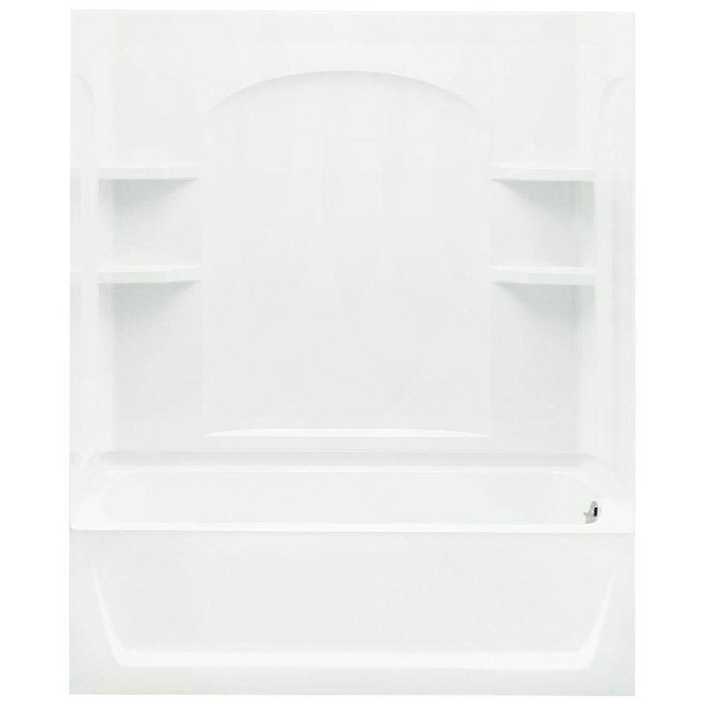 STERLING Ensemble 32 in. x 60 in. x 74 in. Bath and Shower Kit with Right-Hand Drain in White 71220120-0