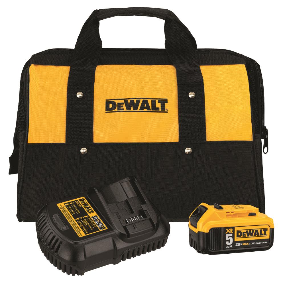 DEWALT 20V MAX 5.0 Ah Battery Charger Kit with Bag DCB205CK from DEWALT