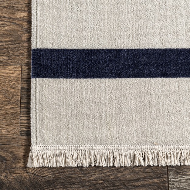 Nuloom Effie Striped Indoor outdoor Fringe Area Rug