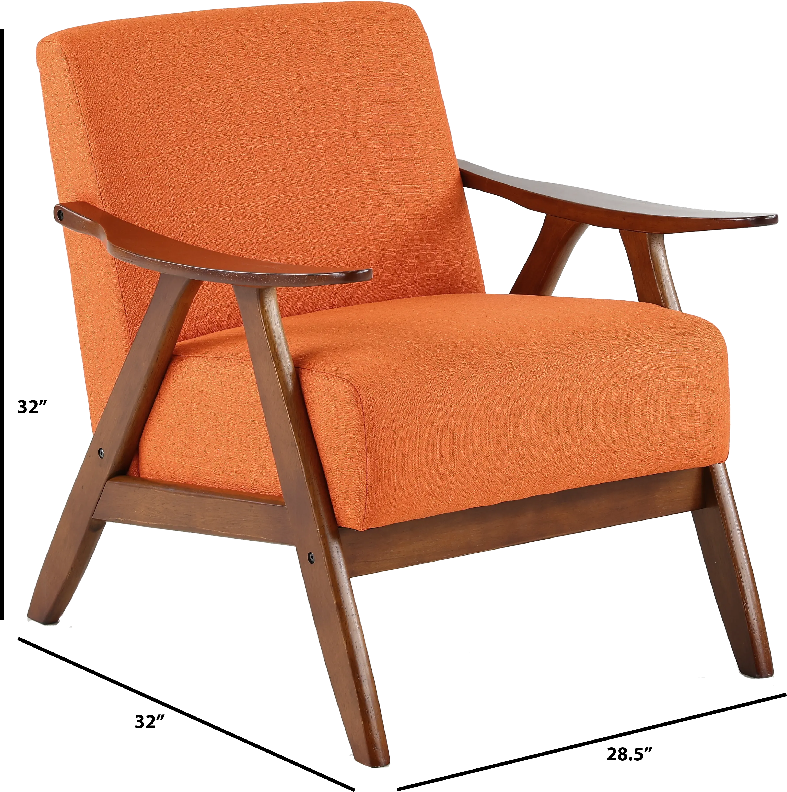 Damala Orange Accent Chair