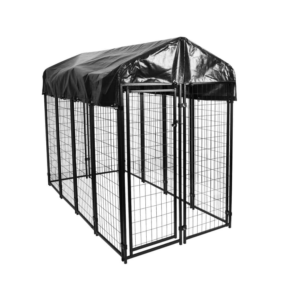 PRIVATE BRAND UNBRANDED 4 ft. x 8 ft. x 6 ft.  Welded Wire Kennel 308606B