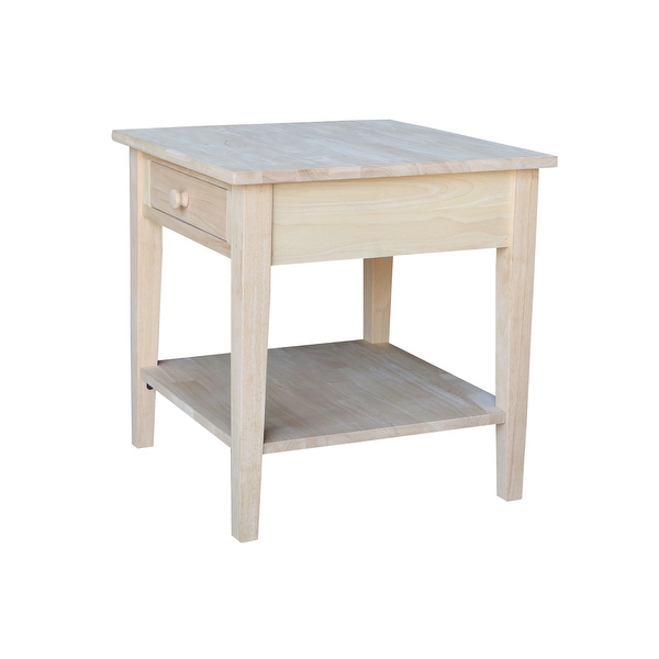 Spencer Square Solid Parawood End Table - 24 in. W x 24 in. D x 25 in. H