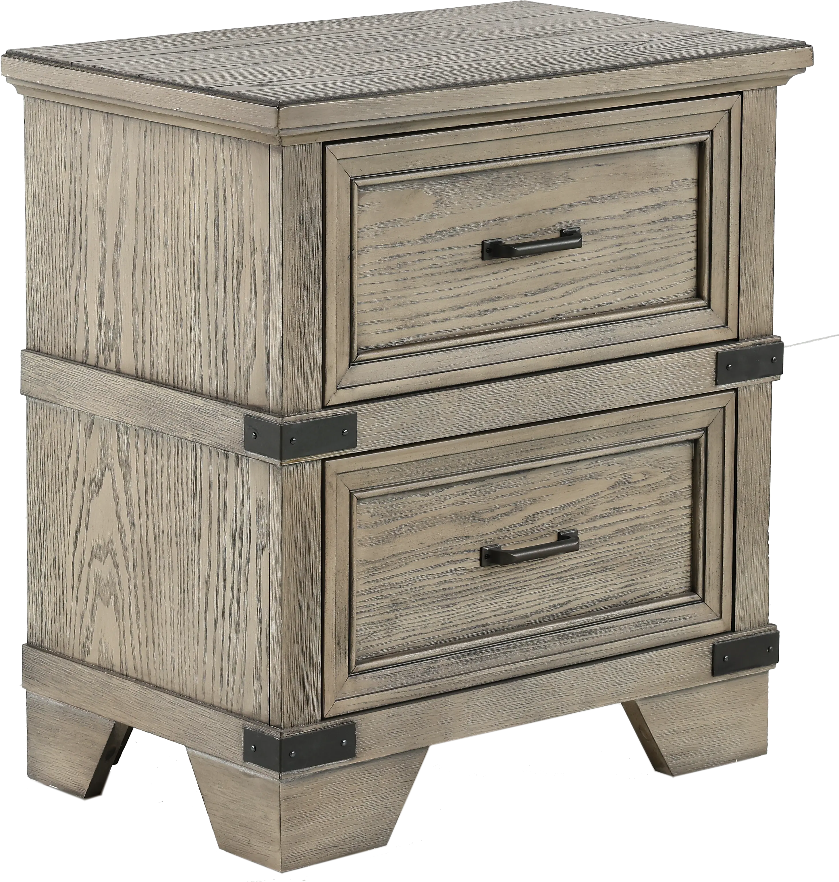 Forge Pewter Gray Nightstand