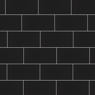 Merola Tile Crown Heights 3 in. x 6 in. Matte Black Ceramic Wall Tile (6.03 sq. ft. Case) WEB3CHMB