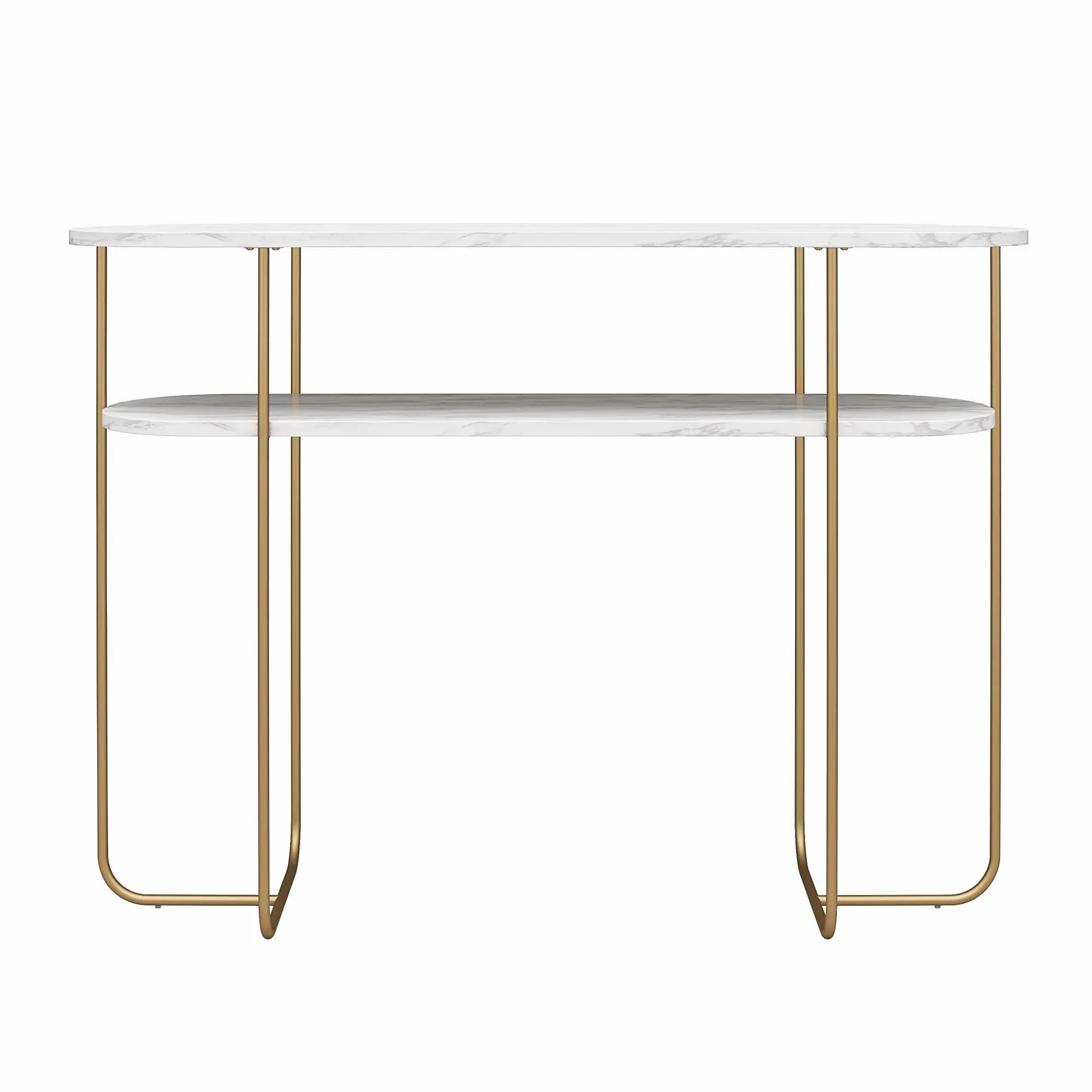 Athena White Marble Console Table