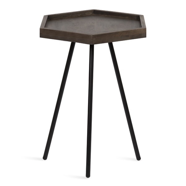 Kate and Laurel Kashvi Metal Hexagon Side Table