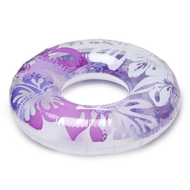 Intex 36 Inch Colorful Pvc Transparent Inflatable Swimming Pool Relaxing Single Round Ring Float For Children And Adults Multicolor