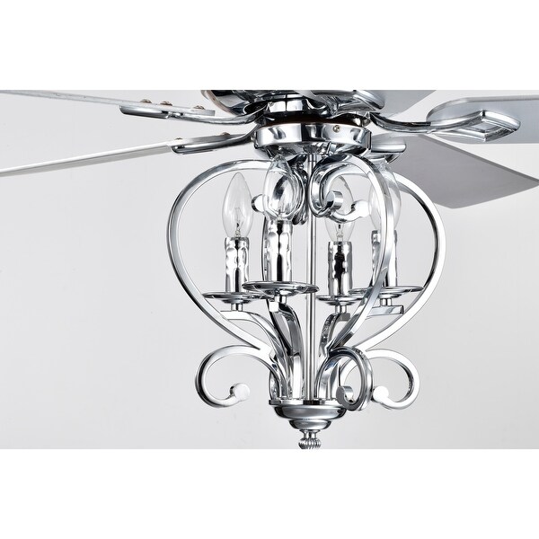 Kayla 52 Inch Chrome Candle Light Ceiling Fan with Remote Shopping - The Best Deals on Ceiling Fans | 39853370