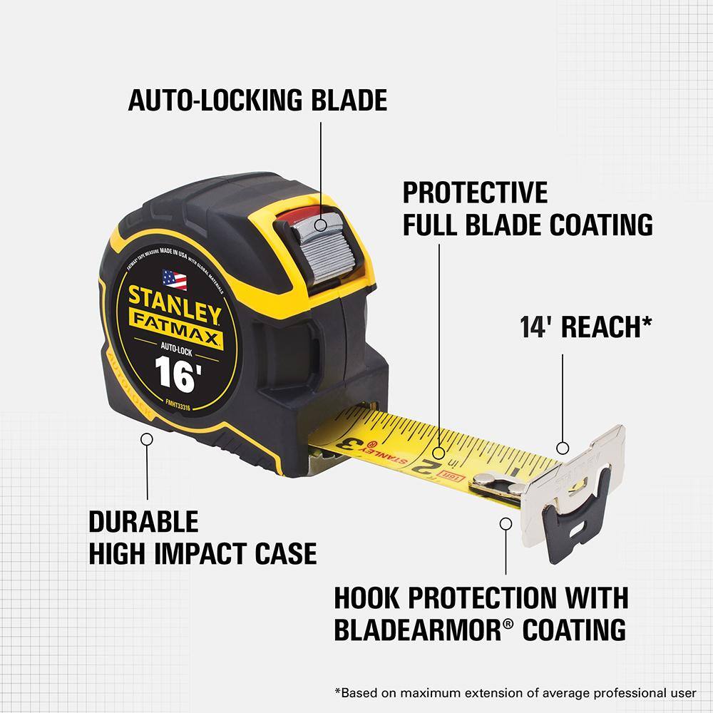 Stanley FATMAX 16 ft. Autolock Tape Measure FMHT33316S