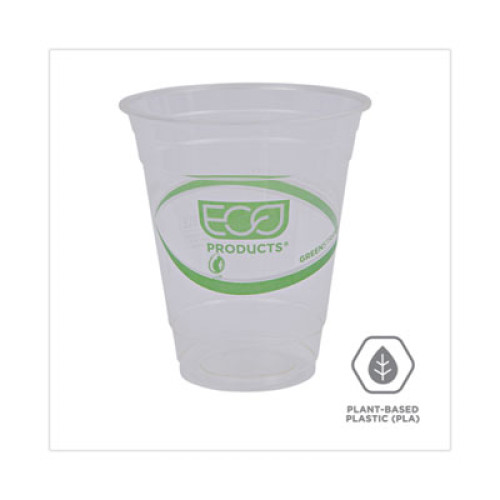 Eco-Products GreenStripe Renewable and Compostable Cold Cups Convenience Pack， 12 oz， Clear， 50/Pack (EPCC12GSPK)