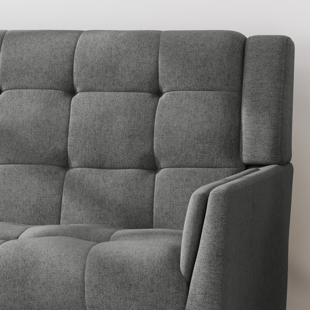 GDF Studio Evelyn Mid Century Modern Fabric Loveseat   Midcentury   Loveseats   by GDFStudio  Houzz