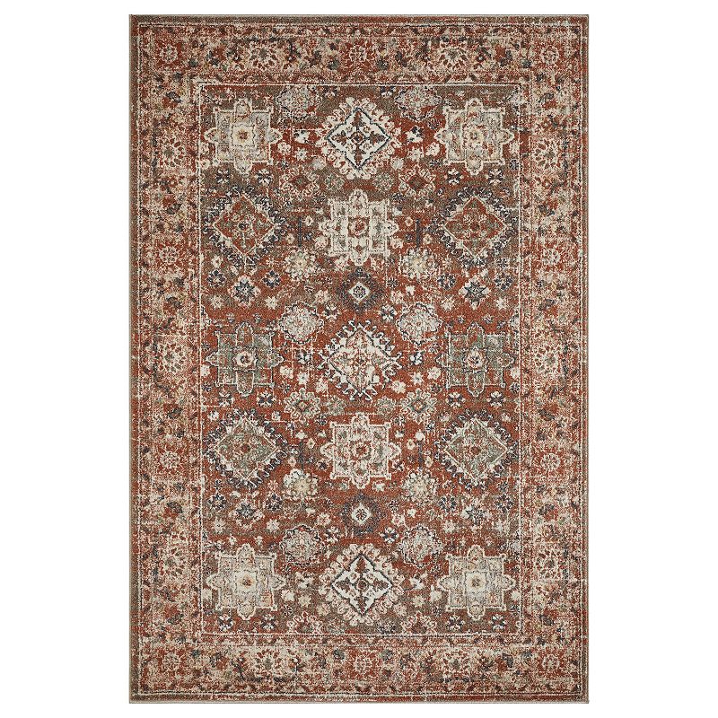 Loomaknoti Malanie Cortni Red Area Rug