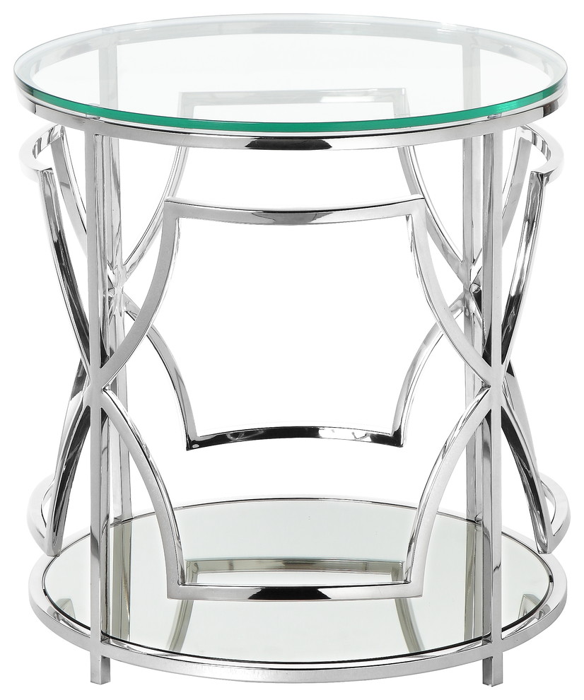 Edward Round Side Table   Contemporary   Side Tables And End Tables   by Pangea Home  Houzz