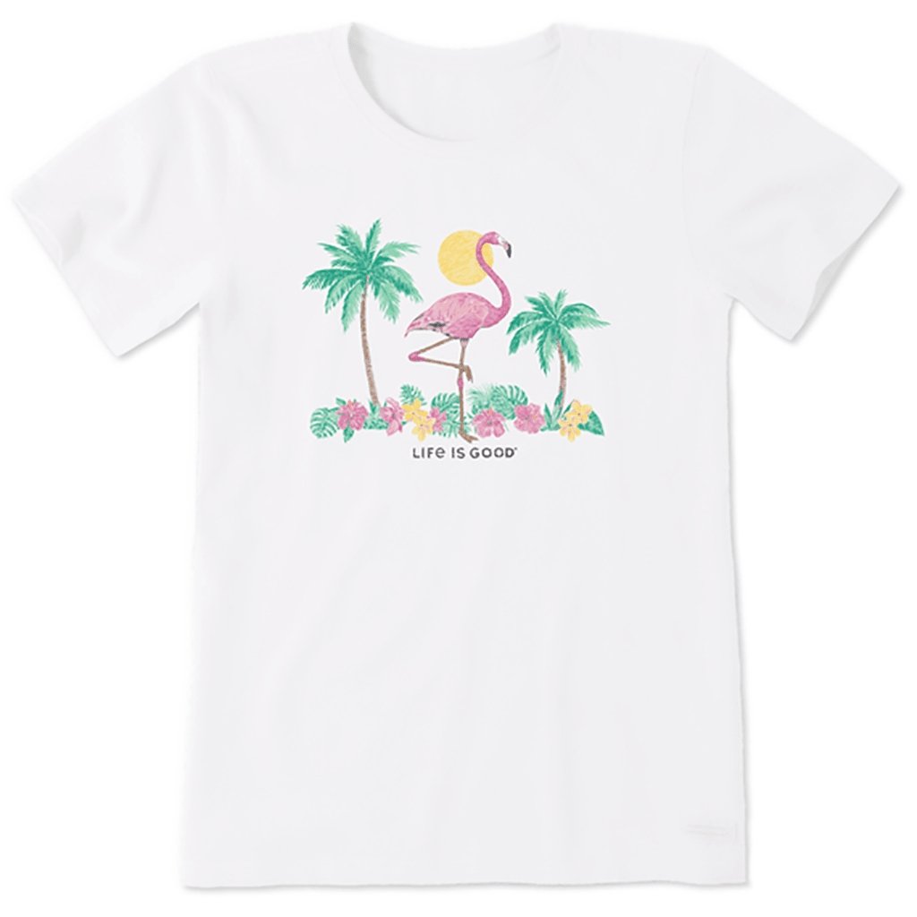 Life Is Good  Women's Watercolor Flamingo Crusher-Lite Tee