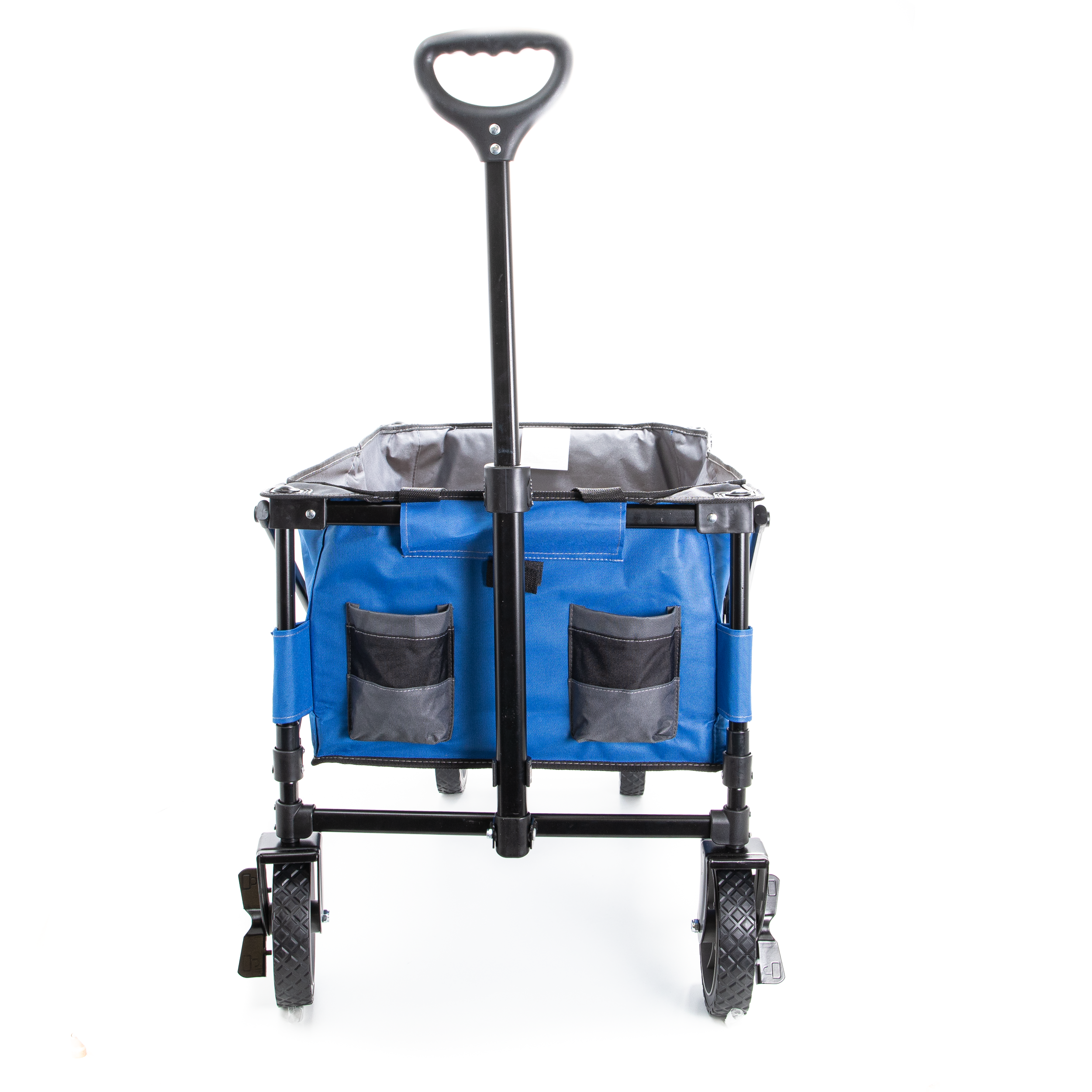 Collapsible Storage Cart, Folding Utility Wagon, Holds up to 176 lbs., Blue