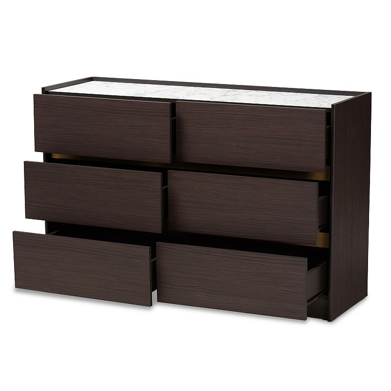 Baxton Studio Walker 6-Drawer Dresser