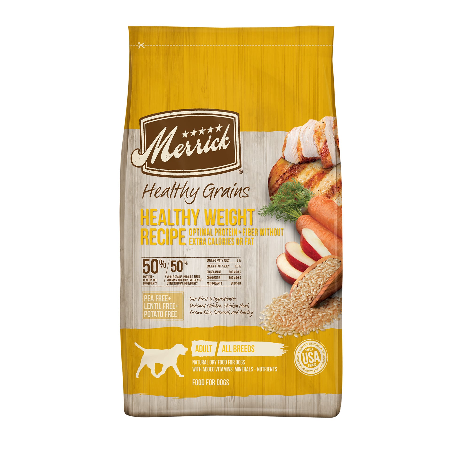 MERRICK Healthy Grains Healthy Weight Recipe Adult Dry Dog Food， 25 lbs.