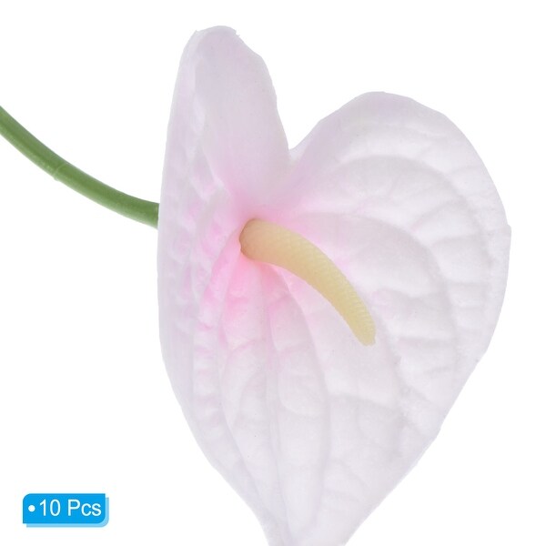 10Pcs 13 Artificial Anthurium Lily Flowers Floral Bouquet Decor