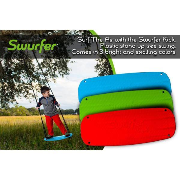 Swurfer Kick Blue Stand Up Tree Swing with Rope SW-KICK-B