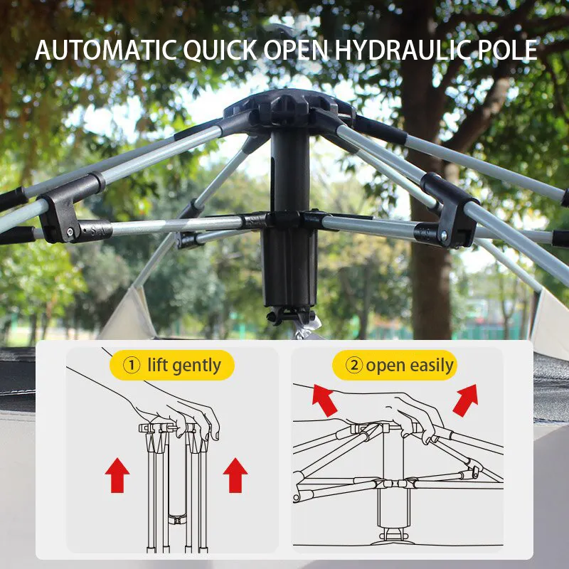 Camping Tents Waterproof 2000 3000m Sunscreen Pop Up Hexagon Tent