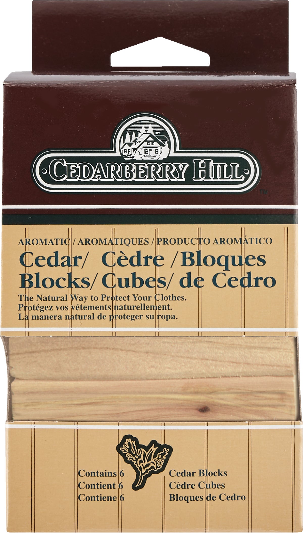 Cedarberry Hill Scented Cedar Blocks 3 In. W. X 2.125 In. H. X .69 In. D.