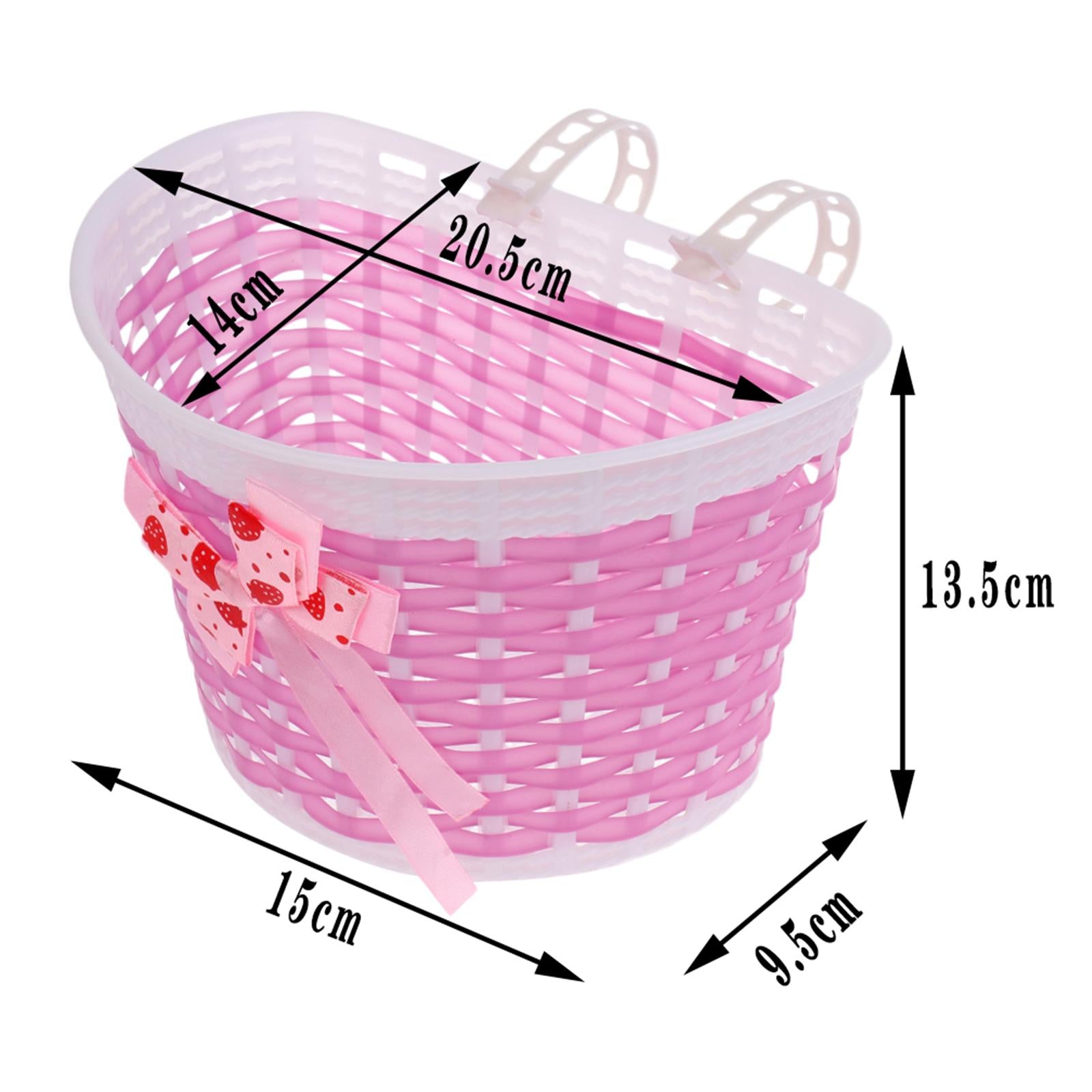 Girls Bike Front Basket Kids Shopping Holder Tricycle Handlebar Decor