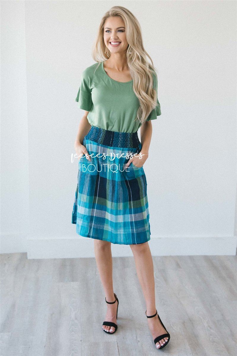 Summer Picnic Plaid Aline Skirt