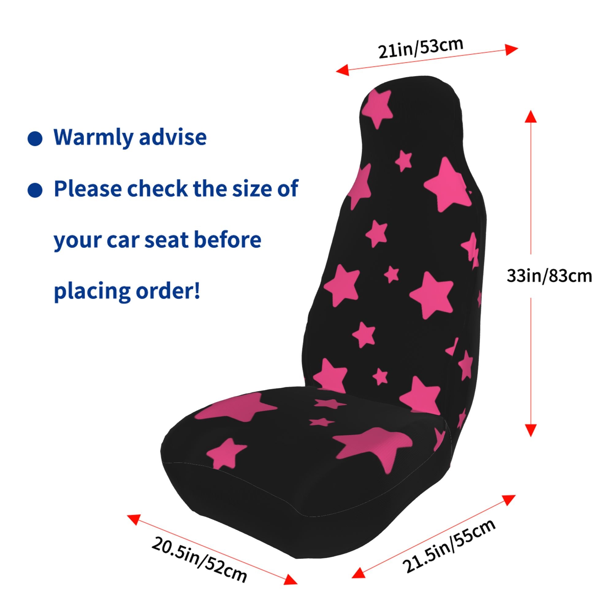 ZICANCN Car Seat Cover Stars Art Pattern Car Front Seat Covers Protectors ， Automotive Seat Covers for Cars Trucks Suv