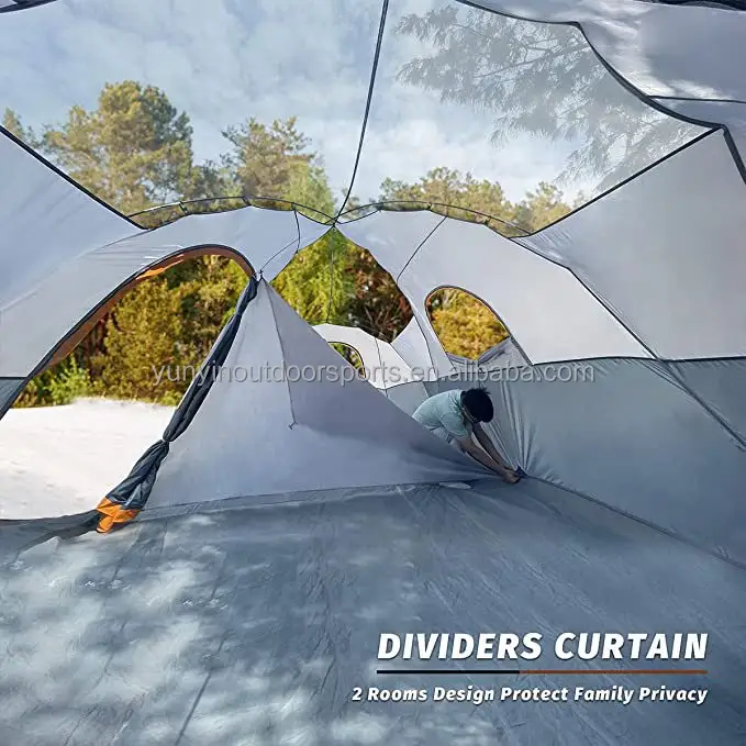 barraca de camping casas de campana camping big folding tent air conditioner outdoor camp custom tent with bed