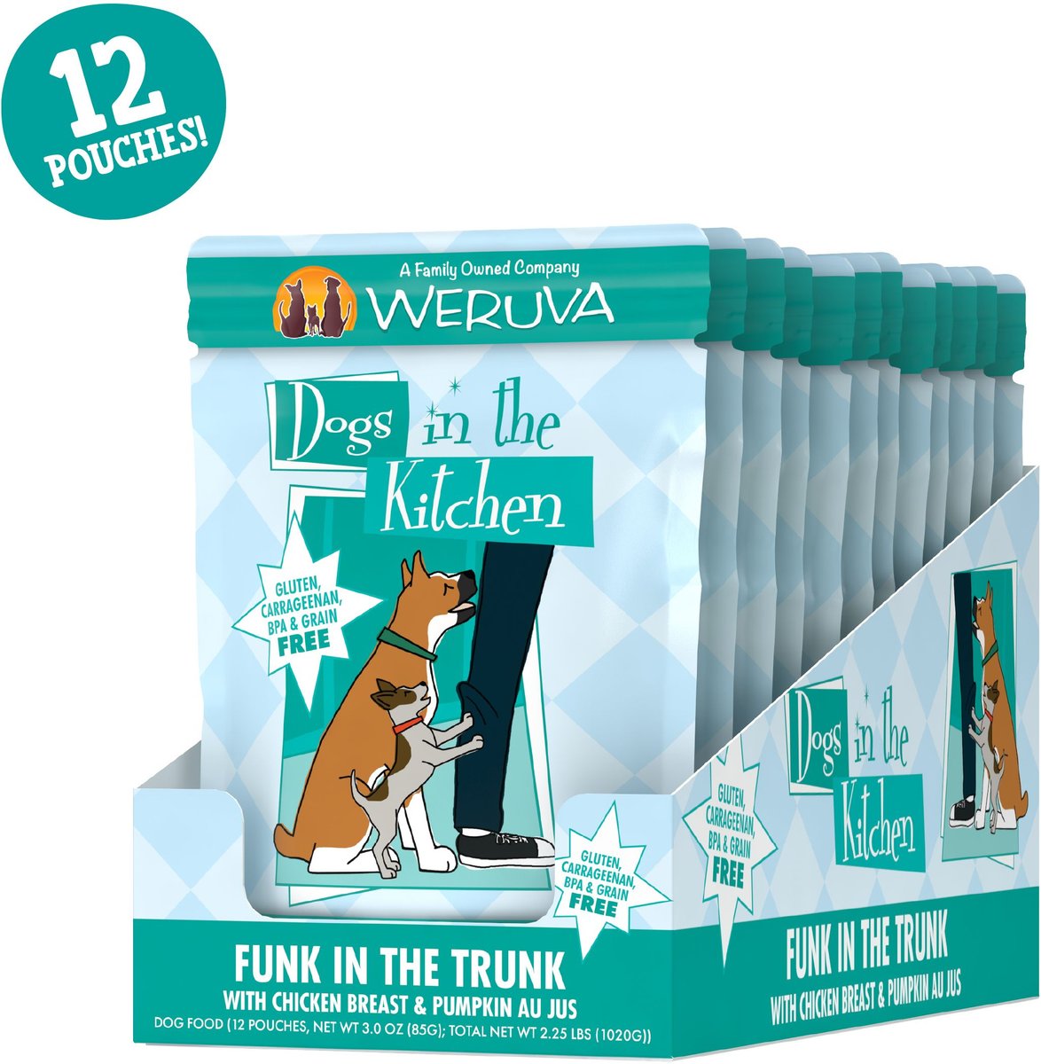 Weruva Dogs in the Kitchen Funk in the Trunk with Chicken Breast and Pumpkin Au Jus Grain-Free Dog Food Pouches