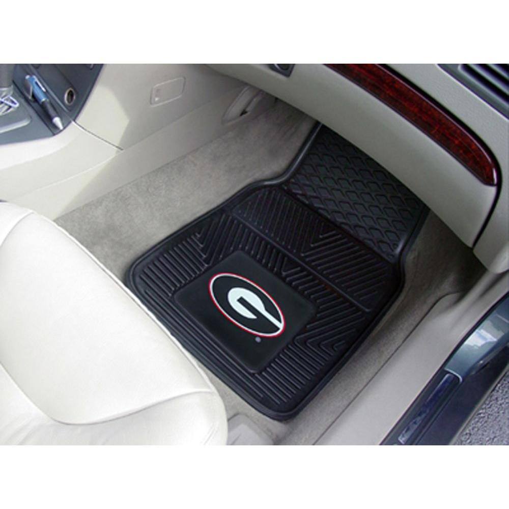 FANMATS University of Georgia 18 in. x 27 in. 2-Piece Heavy Duty Vinyl Car Mat 8746