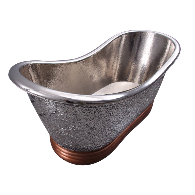 Galileo 72″ Copper Double Slipper Tub