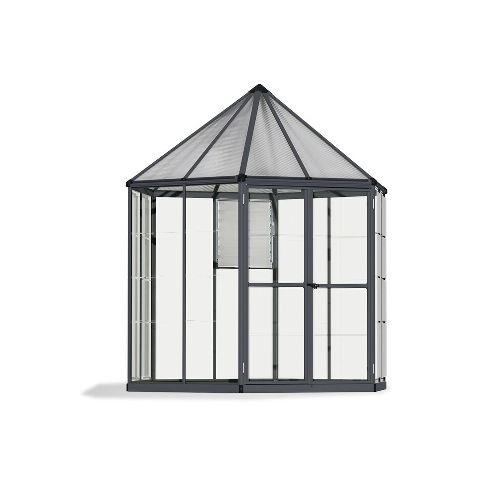 Palram   Canopia Outdoor Oasis Hex 7' x 8' Greenhouse