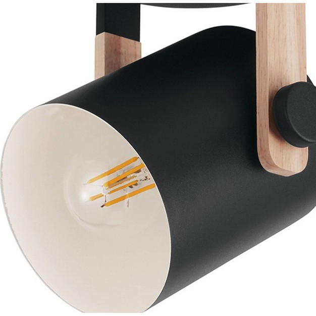 1 light Hornwood Semi Flush With Shade Black white Eglo